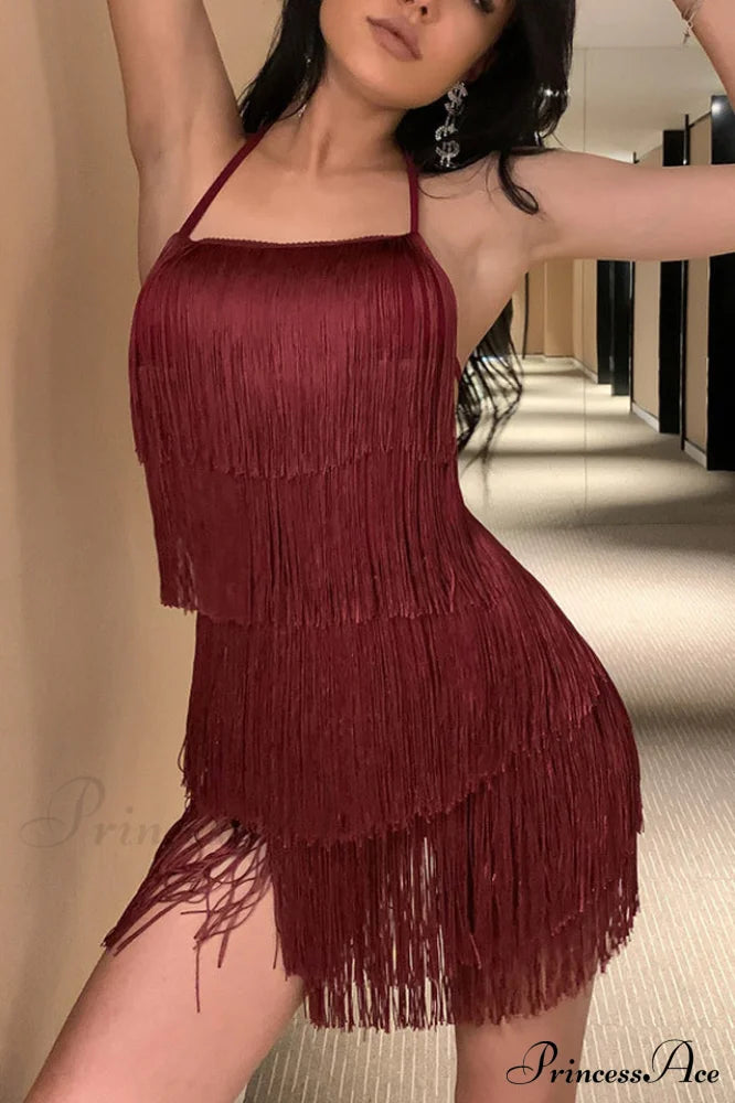 Halter Fringe Romper | Dress In Beauty