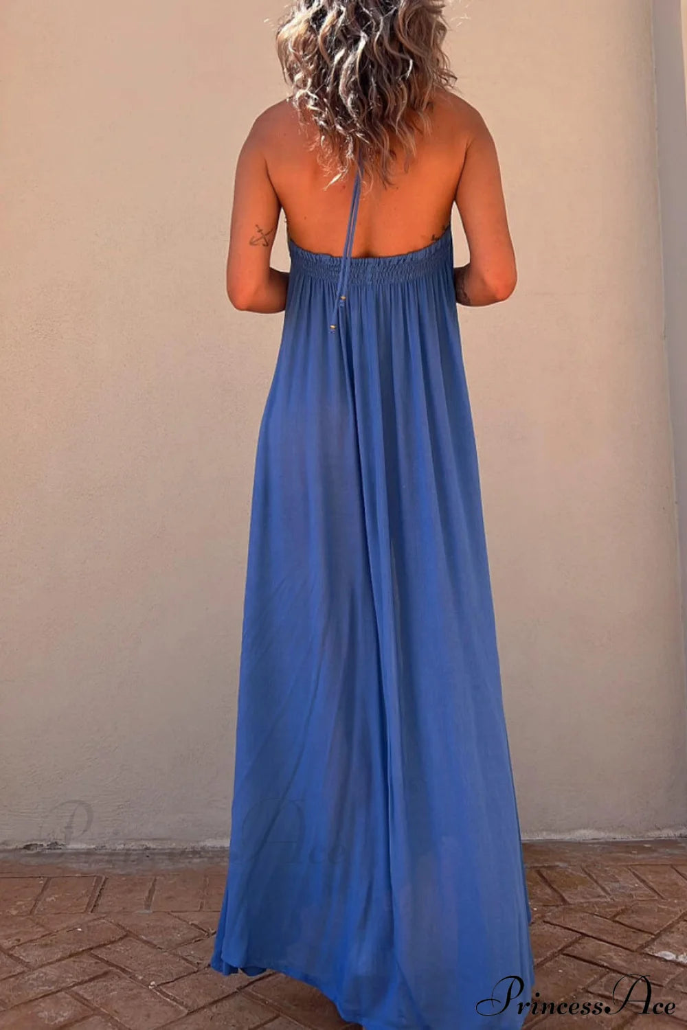 Halter Neck Casual Charming Resort Maxi Dress Dresses