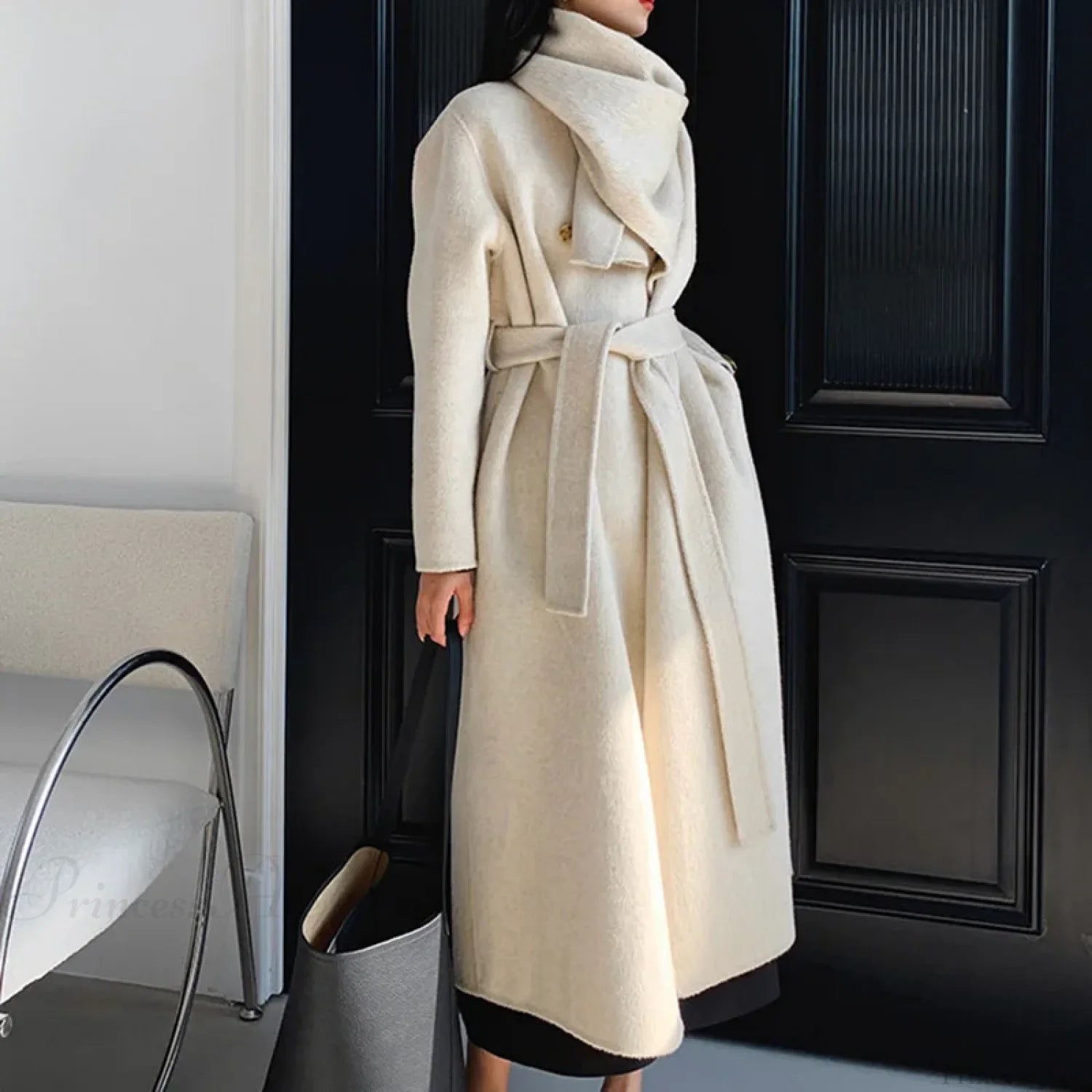 Handmade Cashmere Wool Belted Overcoat