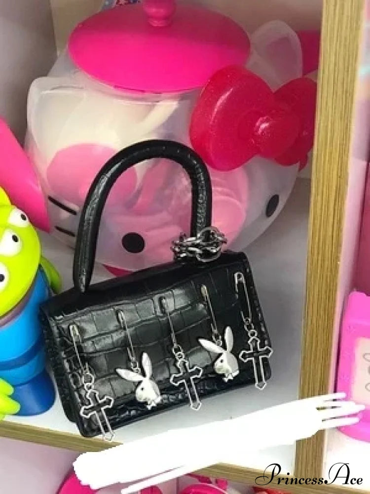 Harajuku Gothic Punk Spice Cross Spider Rabbit Dark Messenger Bag Small Style 2 / One Size Halloween