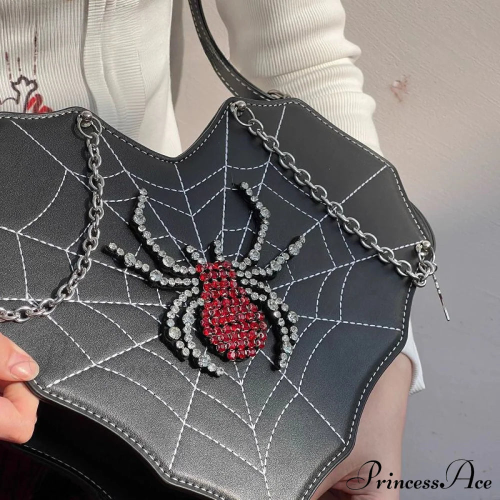 Harajuku Leather Punk Y2K Spider Gothic Lolita Crossbody Bag Halloween