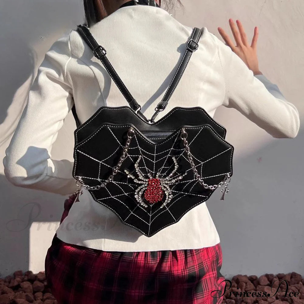 Harajuku Leather Punk Y2K Spider Gothic Lolita Crossbody Bag Halloween