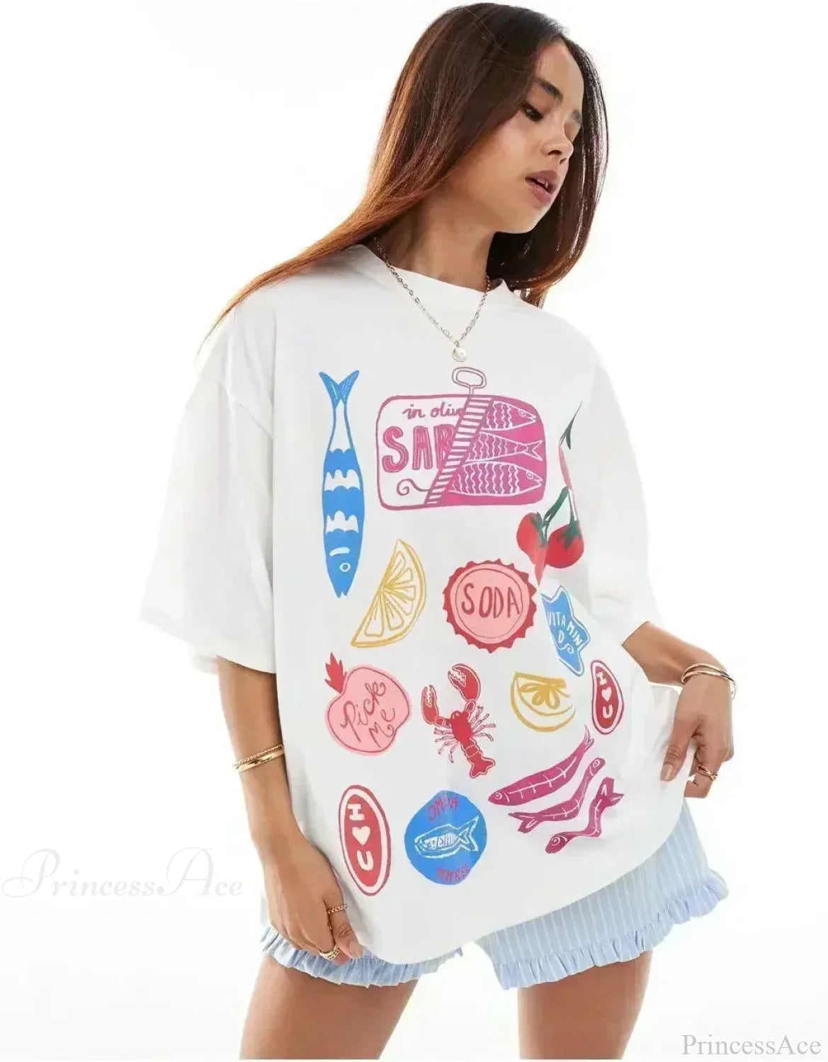 Harajuku Popular Flowers Graphic T-shirt Cotton12 / S t-shirt-250223
