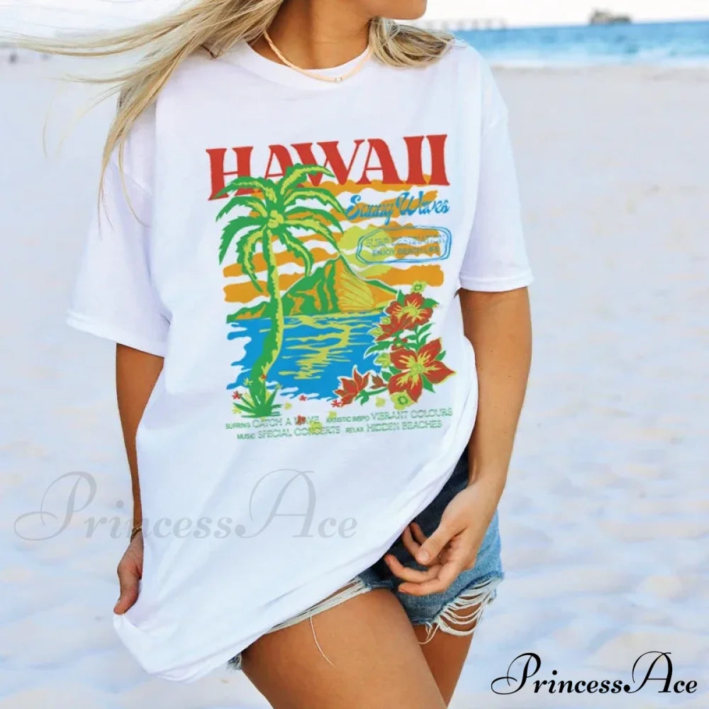 Hawaii Beach Stylish Graphic Tee Tees