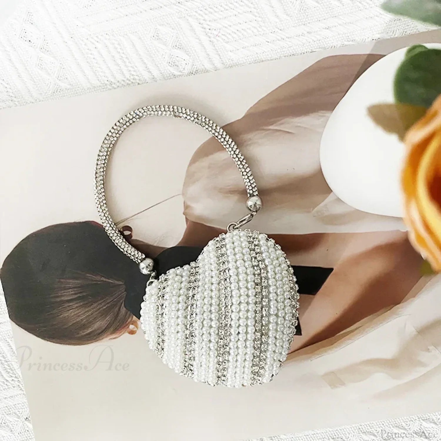 Heart Shape Sparkling Diamond Clutch Bag Silver 5 / Mini(Max Length<20cm) clutchbag-250126