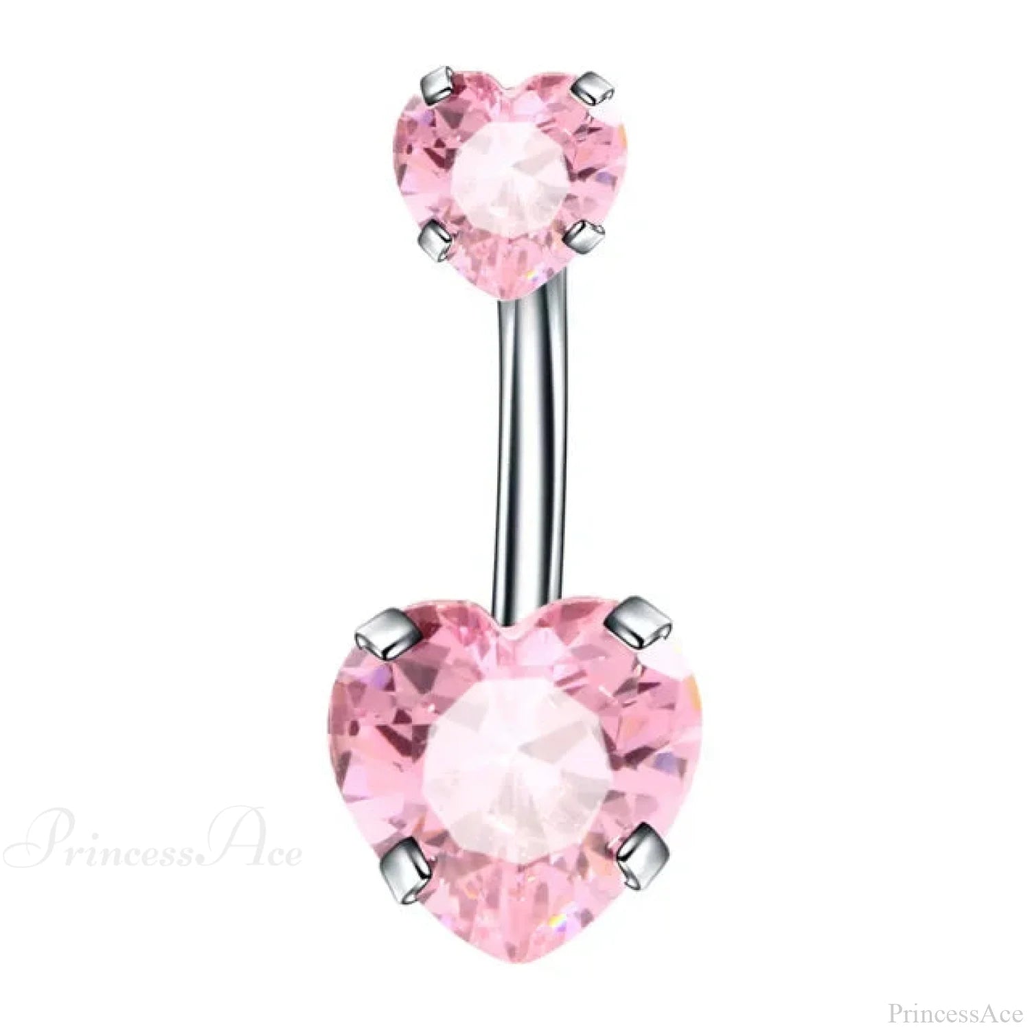 Heavenly Feathers Rose Dark Belly Ring pink18