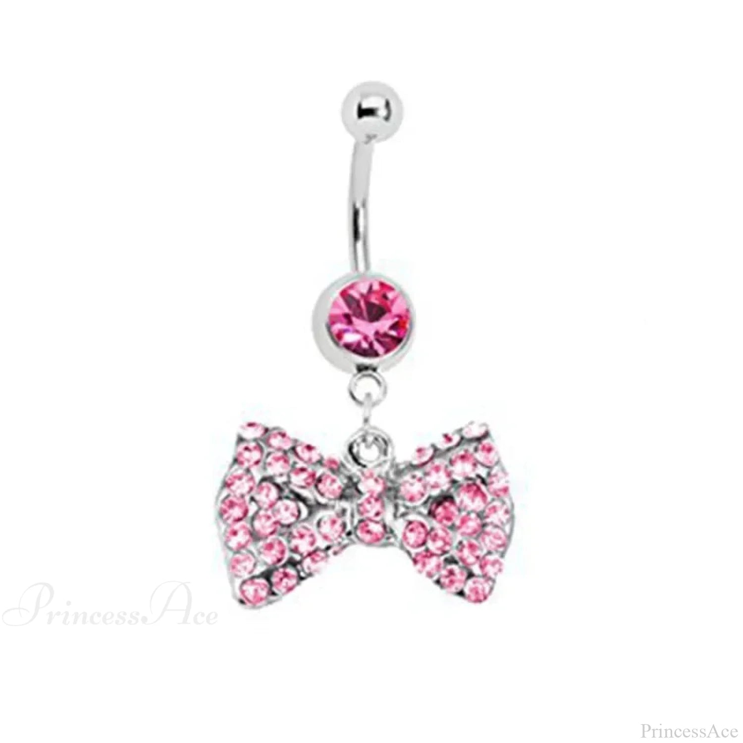 Heavenly Feathers Rose Dark Belly Ring pink21