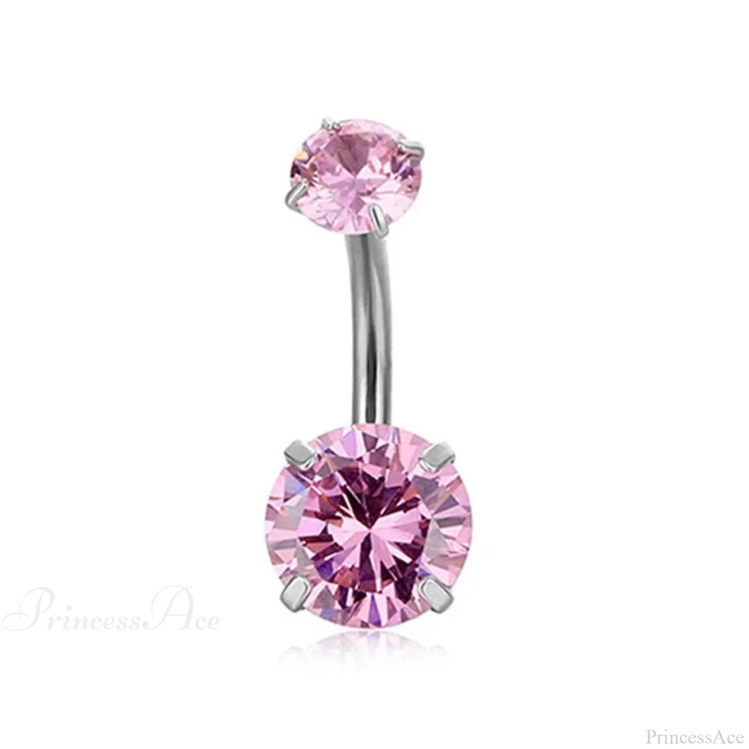 Heavenly Feathers Rose Dark Belly Ring pink29