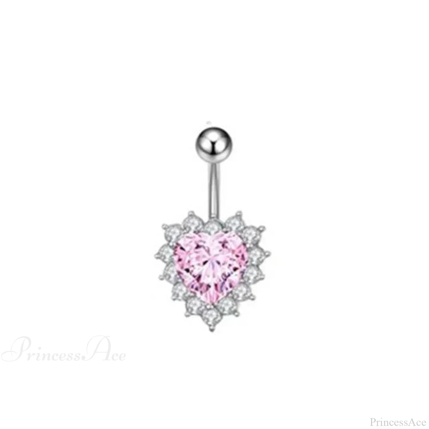Heavenly Feathers Rose Dark Belly Ring pink5