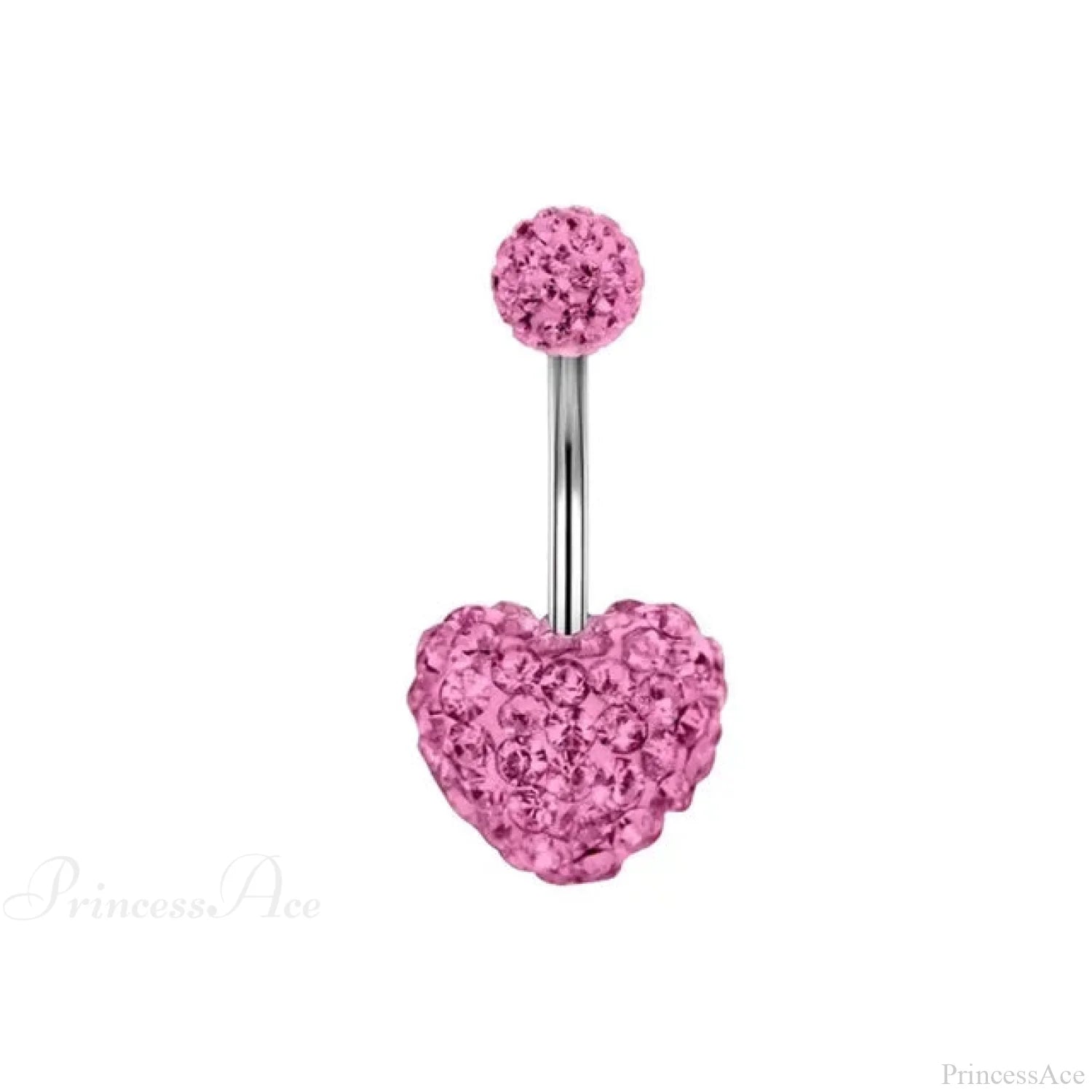 Heavenly Feathers Rose Dark Belly Ring pink6