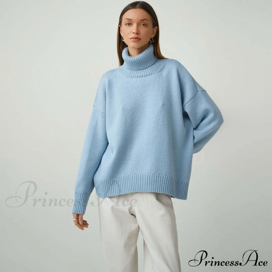 High Charming Low Tops One Size / Baby Blue Sweaters