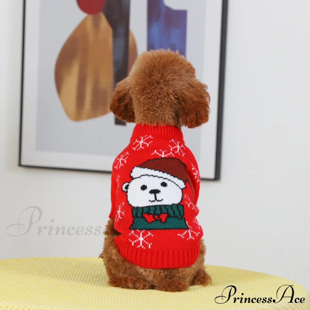 High Neck Cat Dog Knitted Casual Sweater