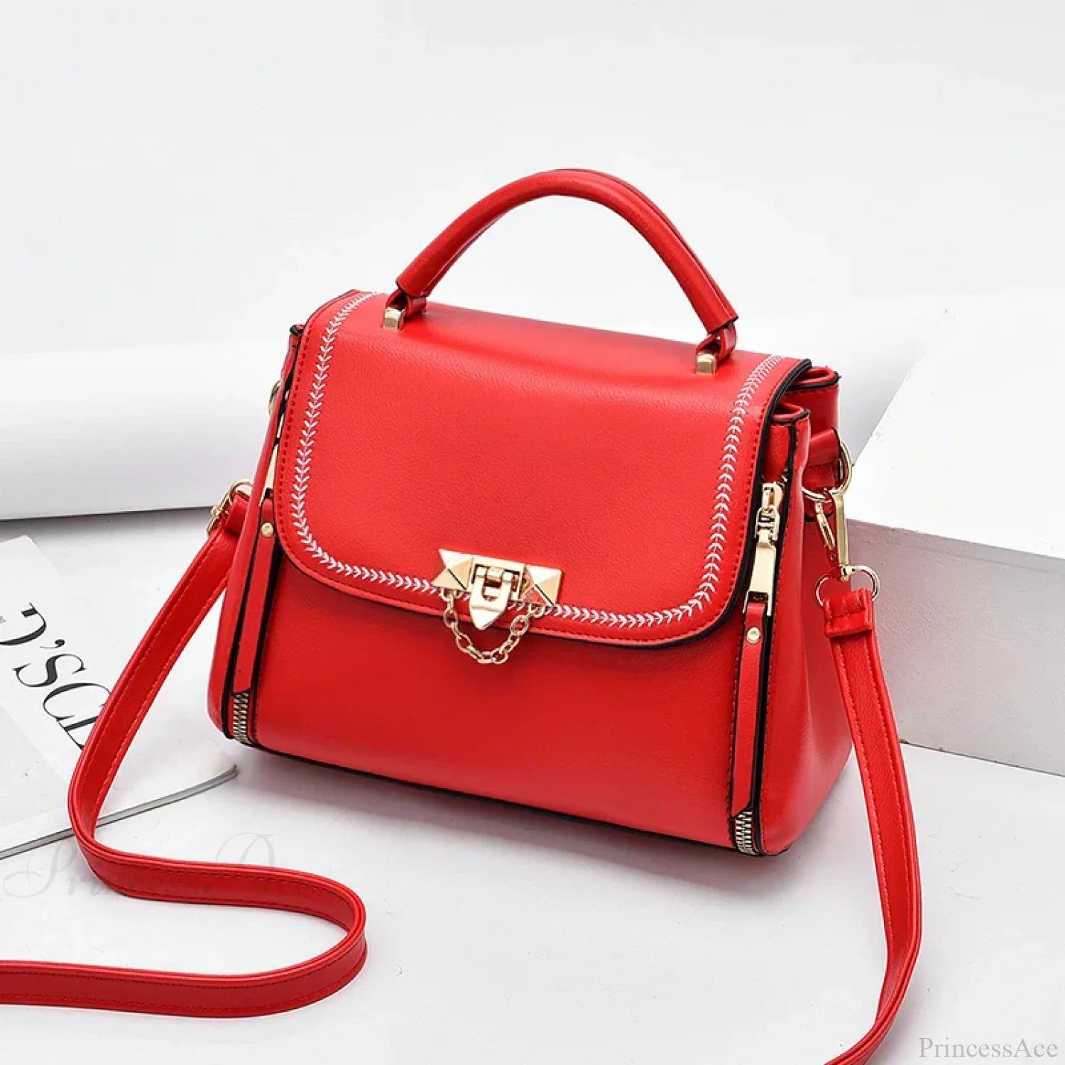 High-Quality Travel Crossbody Handbag Red handbag-250126