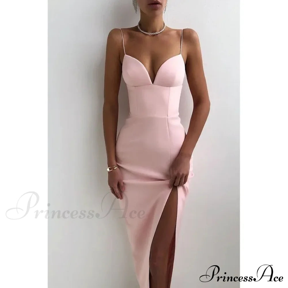 High Slit Bodycon Maxi Dress