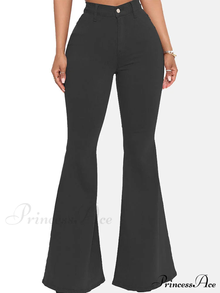 High-Slit Long Graceful Pleated Maxi Skirt Jeans