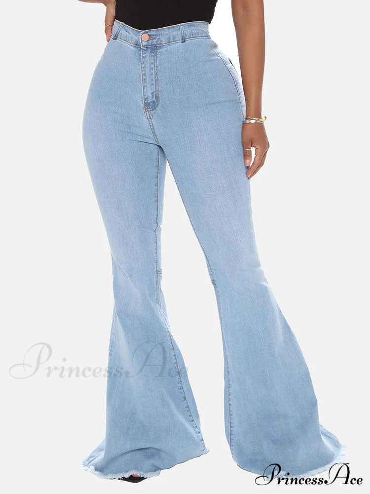 High-Slit Long Graceful Pleated Maxi Skirt Jeans