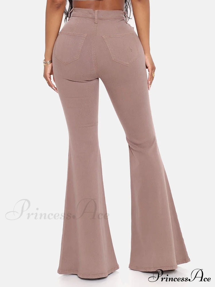 High-Slit Long Graceful Pleated Maxi Skirt Jeans