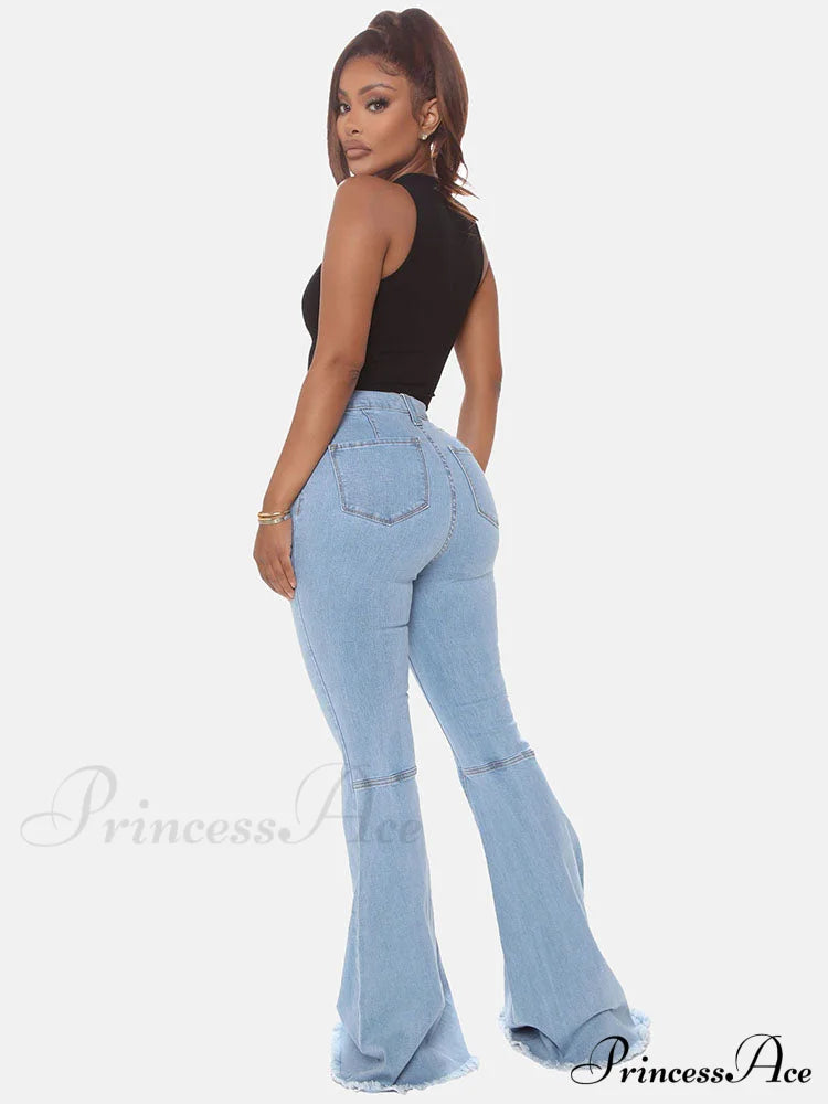 High-Slit Long Graceful Pleated Maxi Skirt Jeans