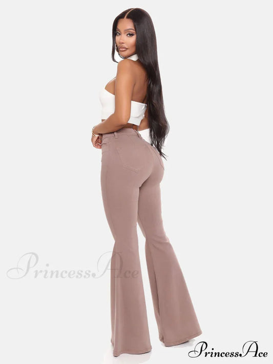 High-Slit Long Graceful Pleated Maxi Skirt Jeans