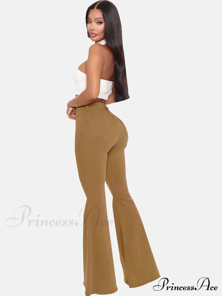 High-Slit Long Graceful Pleated Maxi Skirt Jeans