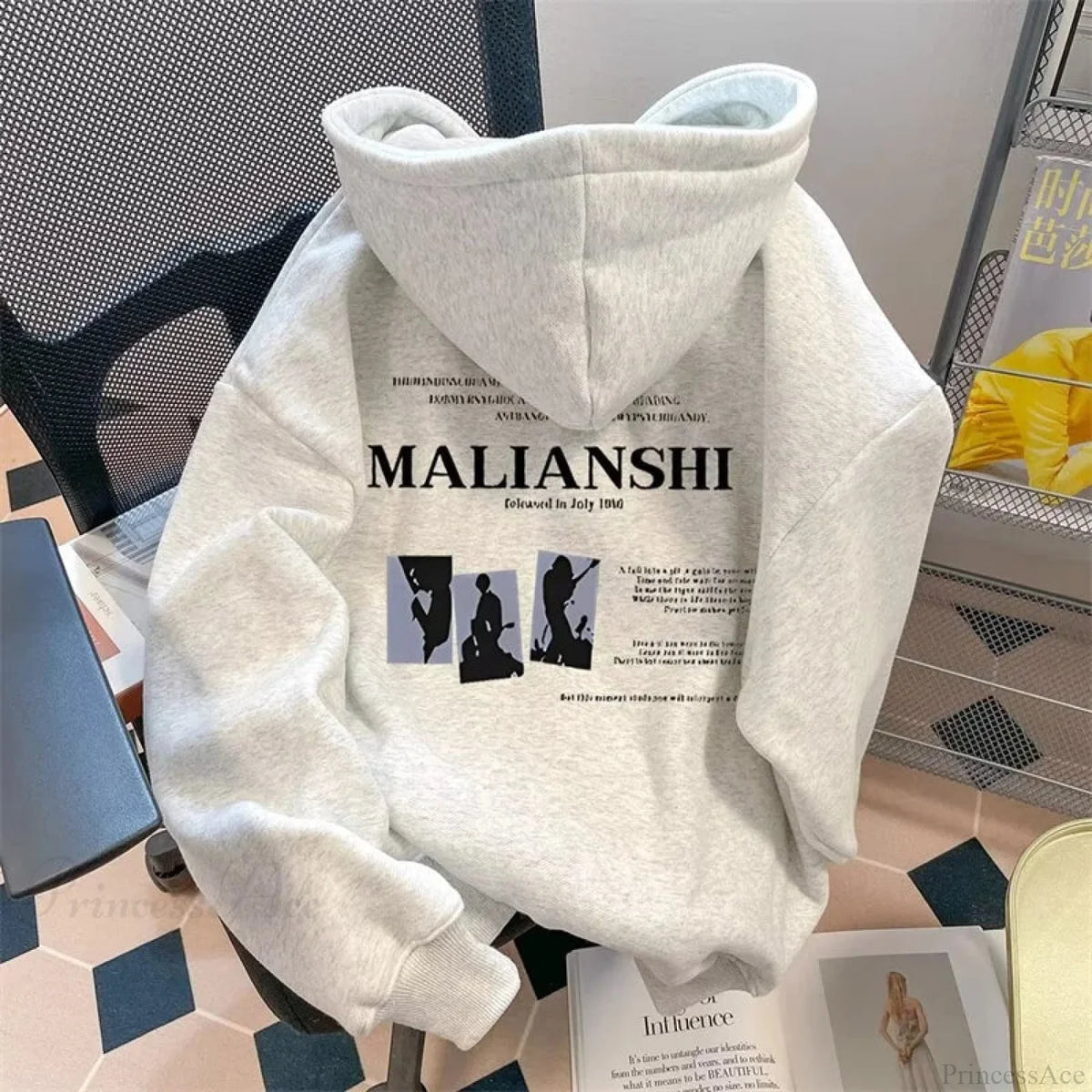High Street Letter Print Hip Hop Hoodie