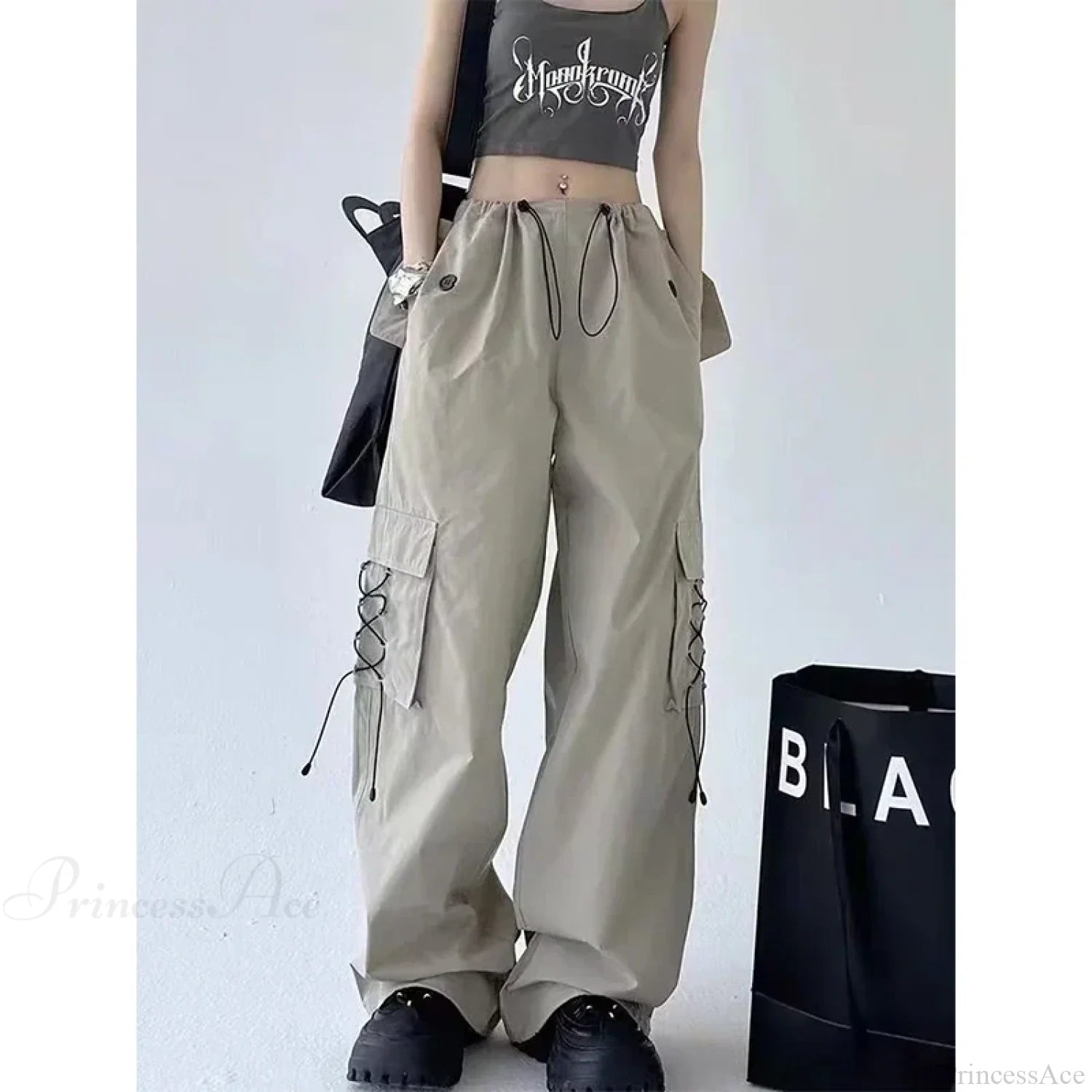 High Street Pleated Casual Pants
