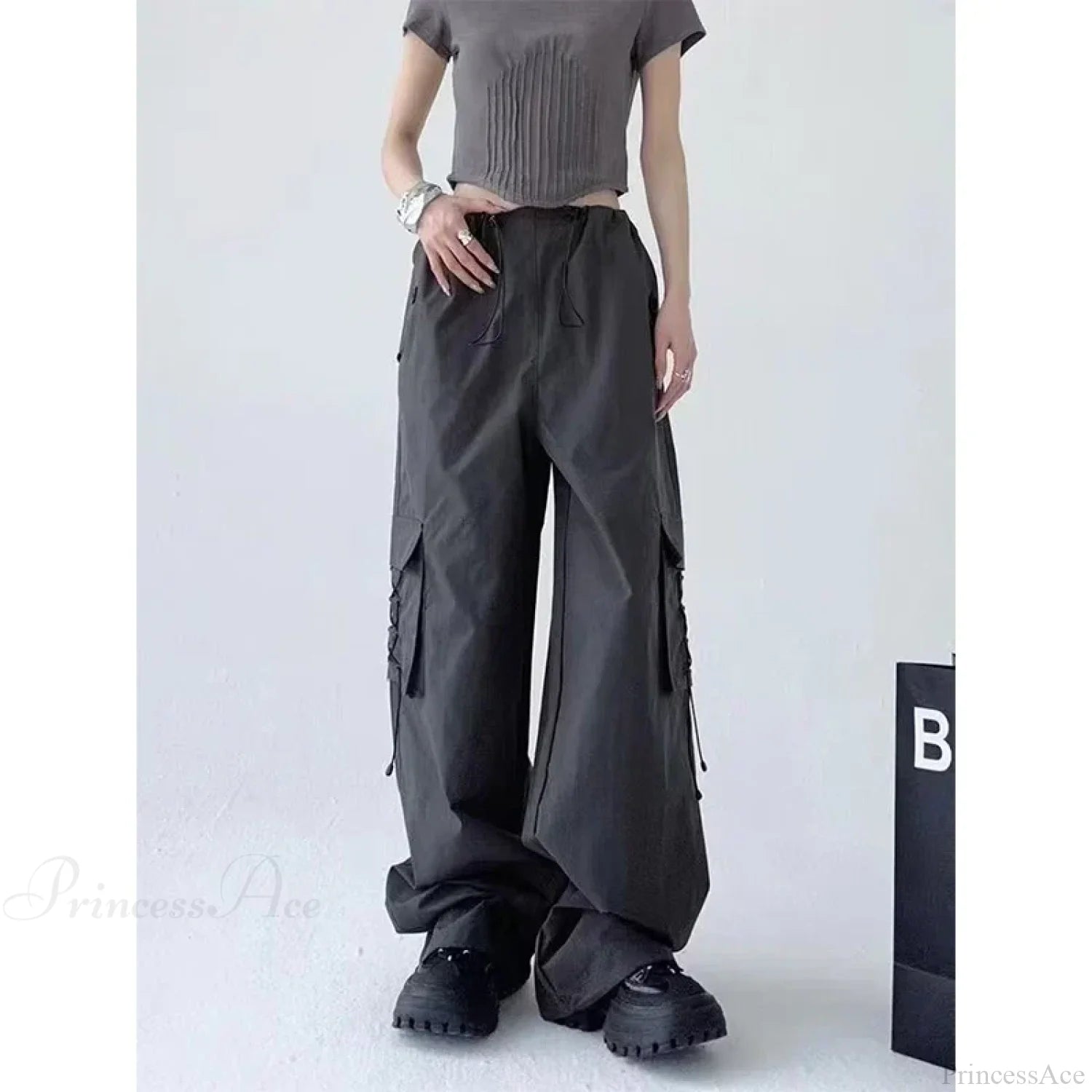 High Street Pleated Casual Pants