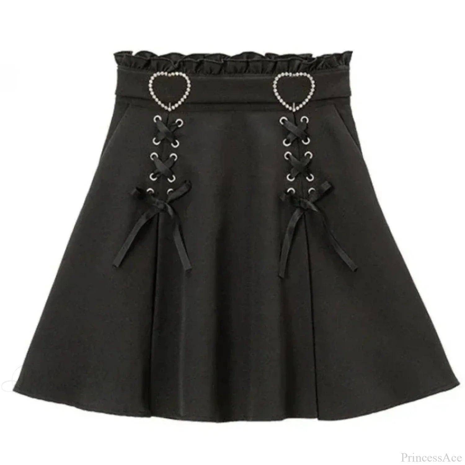 High Waist Cake Lace Vintage Skirt black1 / S