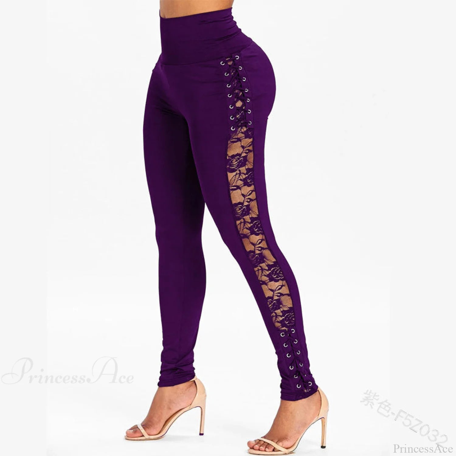 High Waist Fashion Crossed Lace-Up Pants