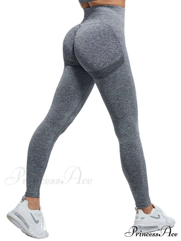 High Waist Fitness Ladies Leggings Dark Gray / Xs