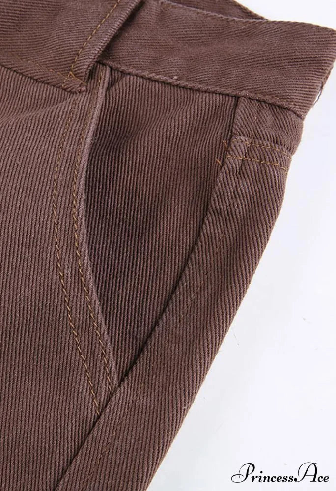 High Waist Graceful Irregular Denim Skort Jeans