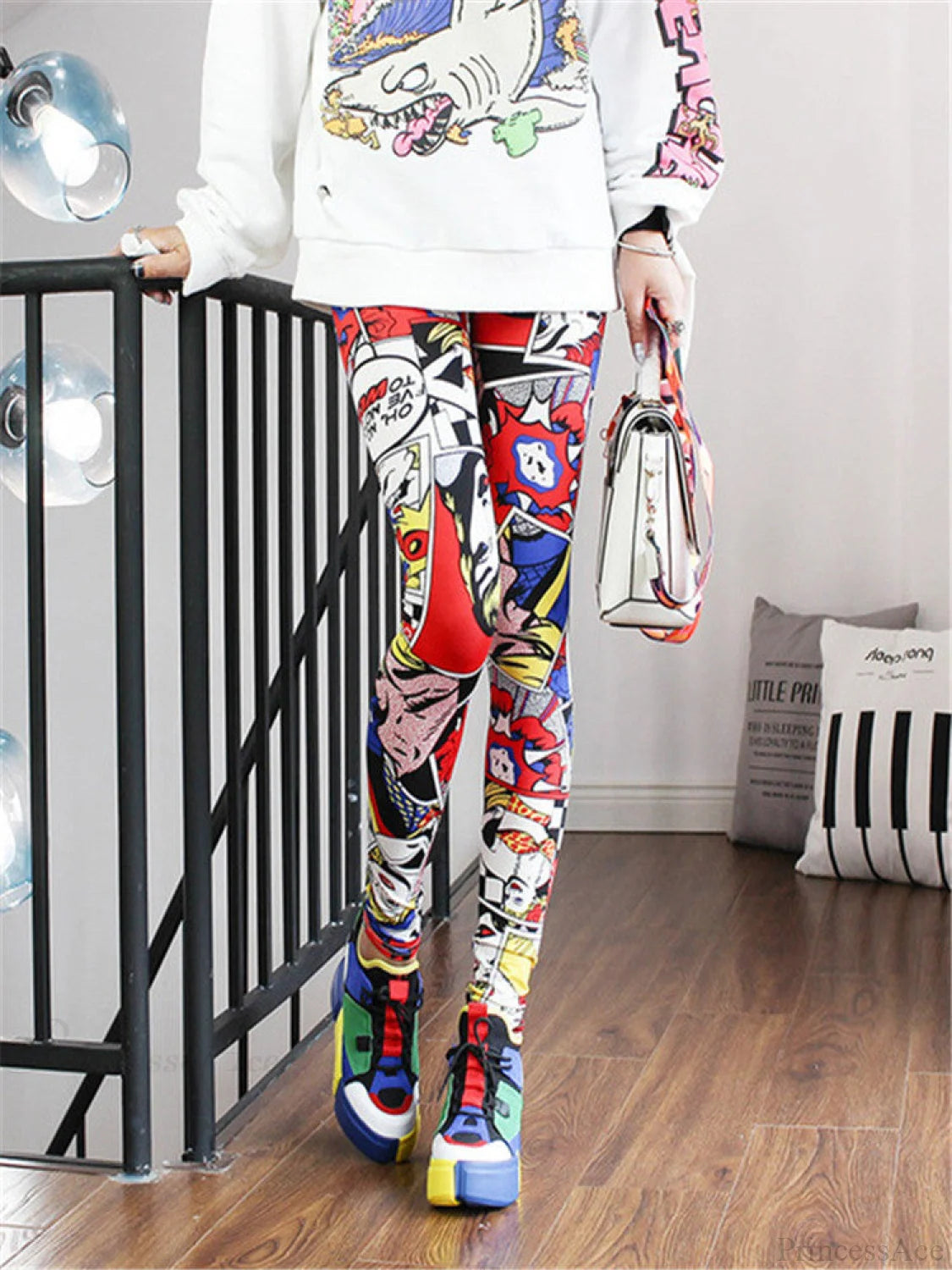 High Waist Leggings Pants Beauty / S