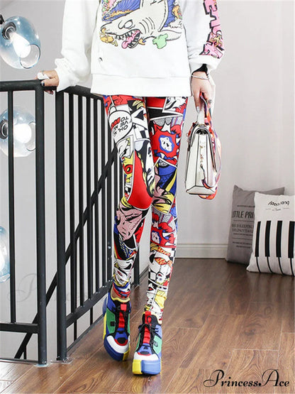 High Waist Leggings Pants Beauty / S