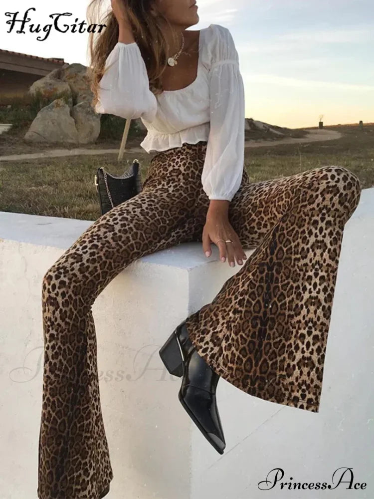 High Waist Leopard Print Leggings Sexy Bodycon Autumn Winter Pants