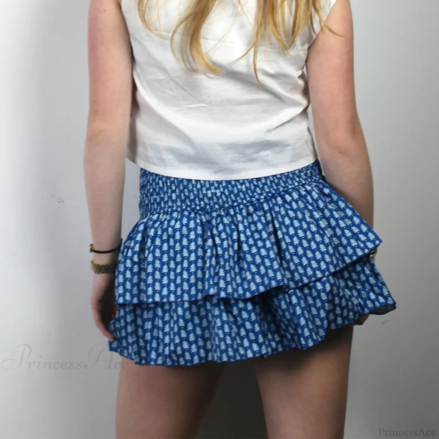 High Waist Ruffled Cottage Skirt skirts-250223