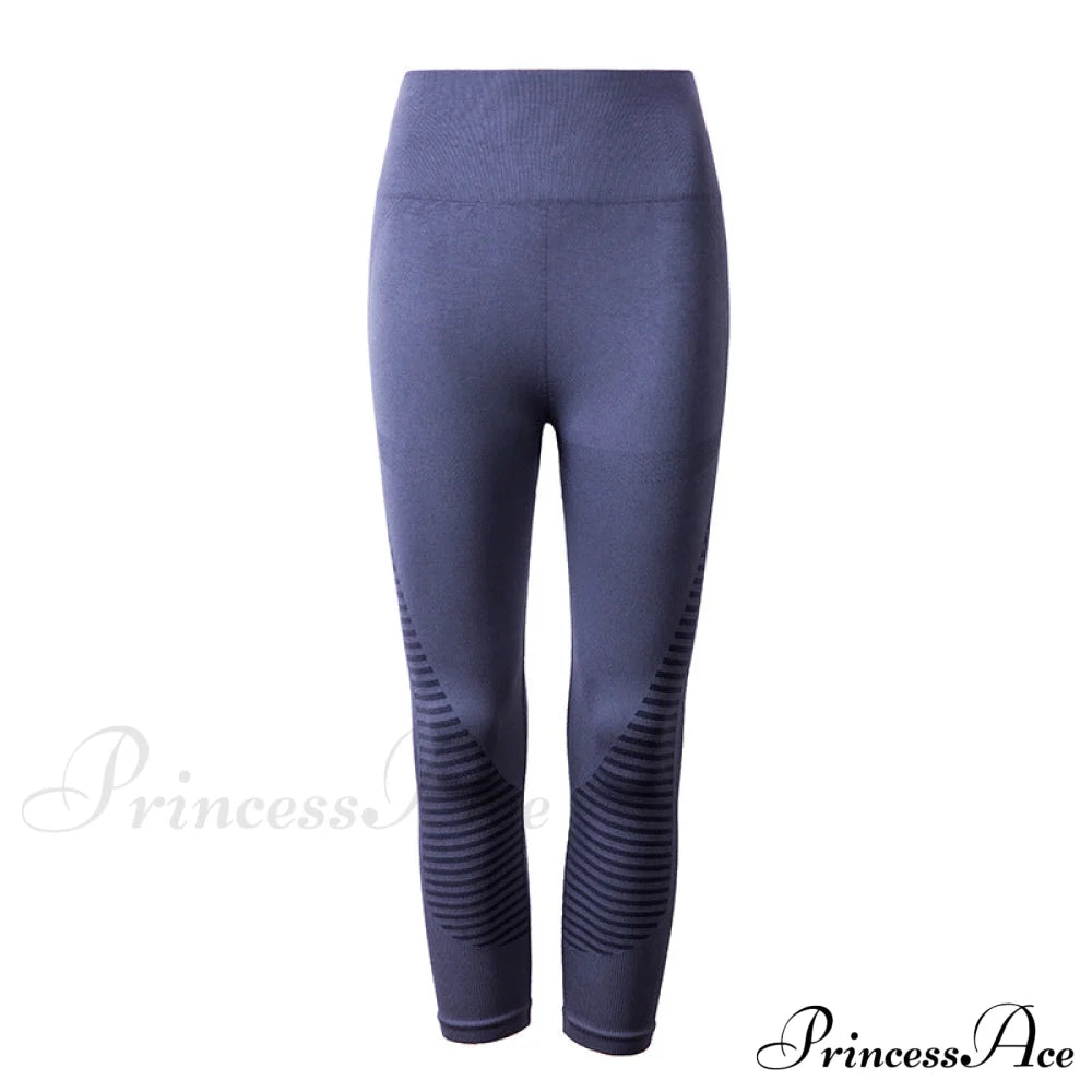 High Waist Seamless Leggings Gray / S/M