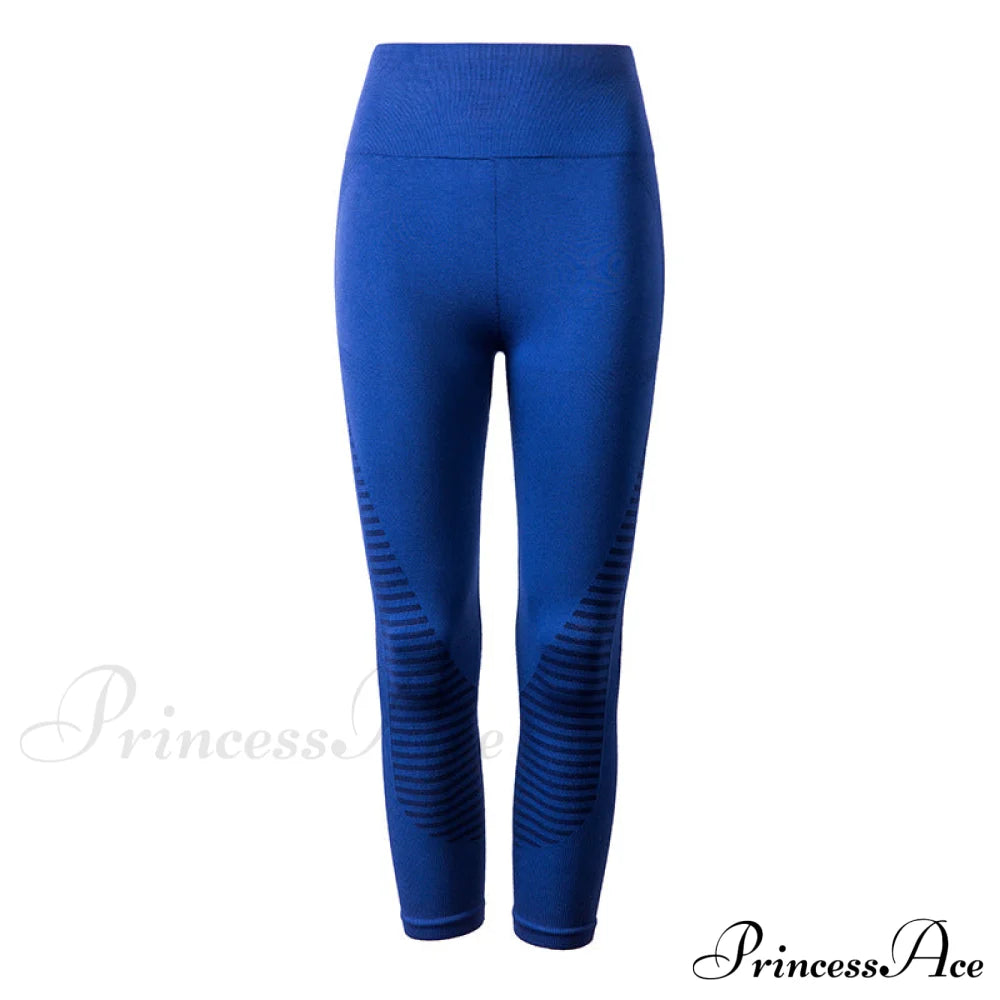 High Waist Seamless Leggings Navy / S/M