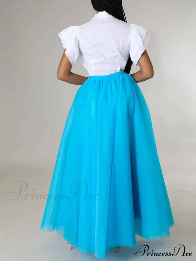 High Waist Side Trendy Slit Pu Skirt Skirts