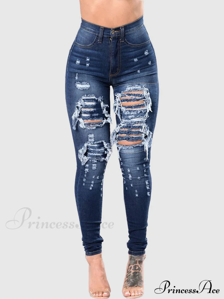 High Waisted Graceful Gradient Pants Jeans