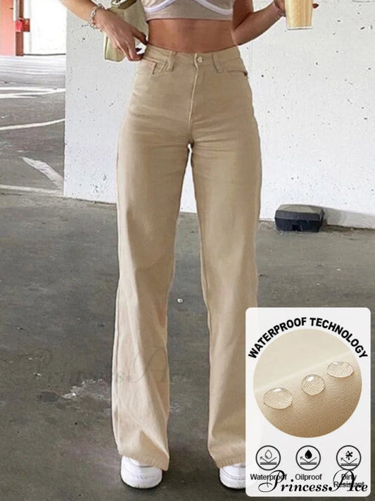 High Waisted Graceful Slit Tulle Skirt Khaki / S Flare Jeans