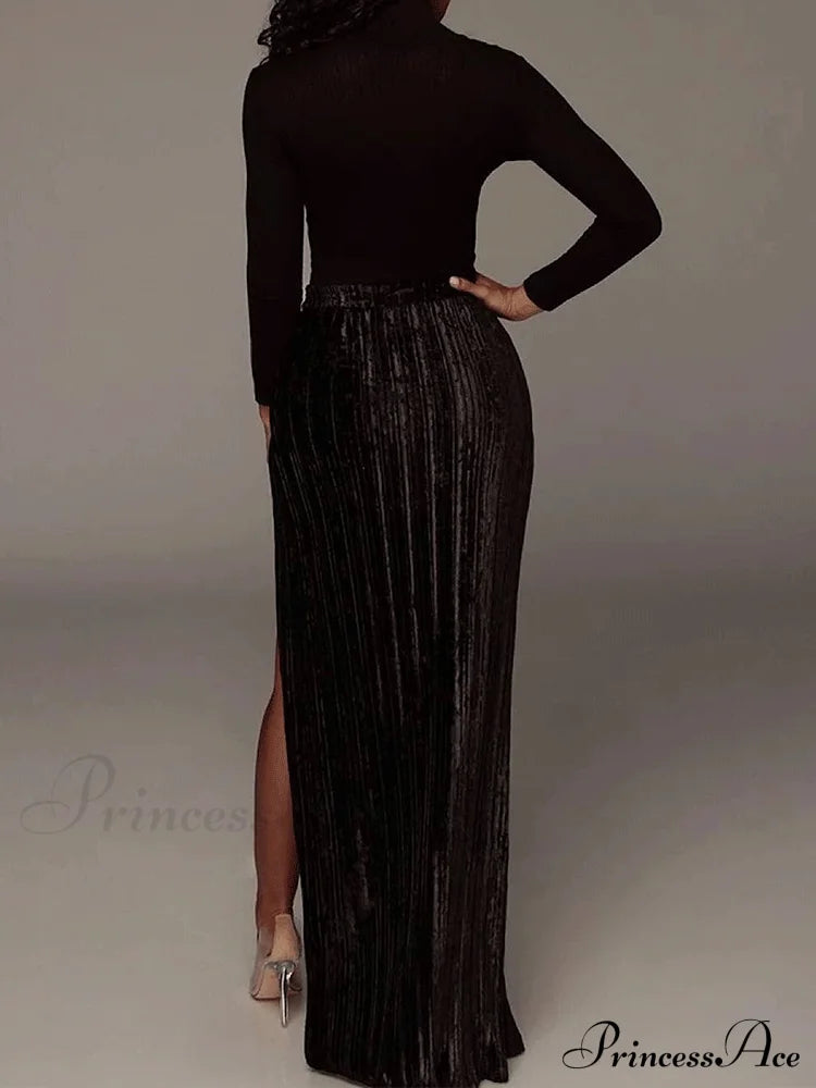 High Waisted Graceful Wide Leg Pants Skirts