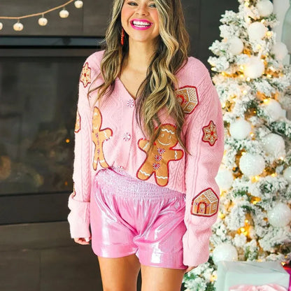 Ugly Christmas Sequin Nutcracker Cardigan