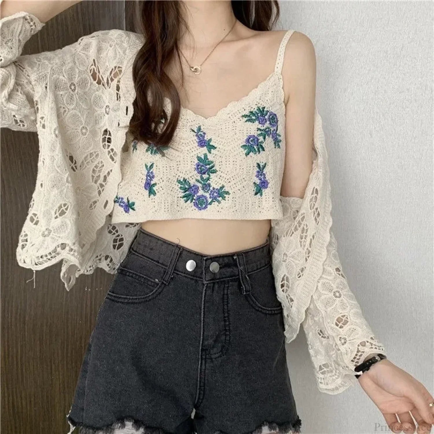 Hollow Out Elegant Long Sleeve Shrug Cardigan cardiagn-250126