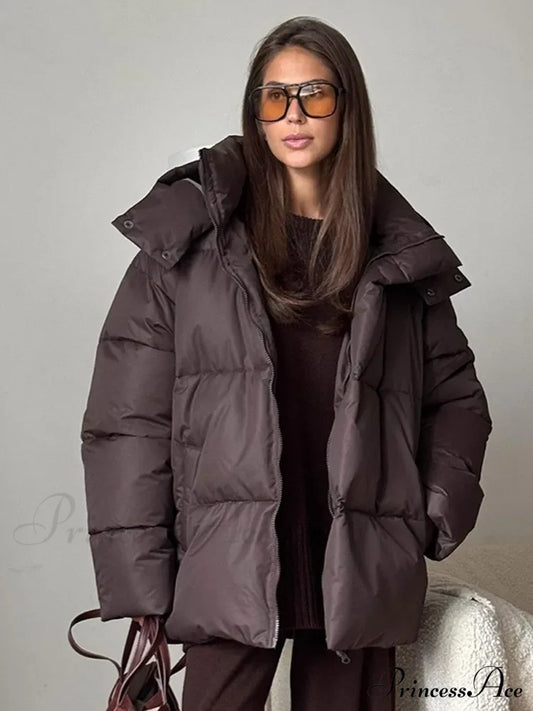 Hooded Cotton Quilting Coat Coats-241208