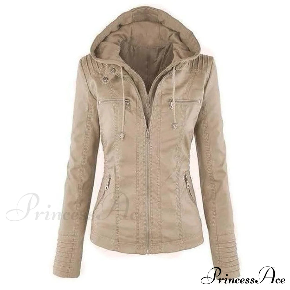 Casual Hooded Leather Jacket Light Apricot also bought Best Sellings cardigan cardigans clothes Plus Size tops Topseller