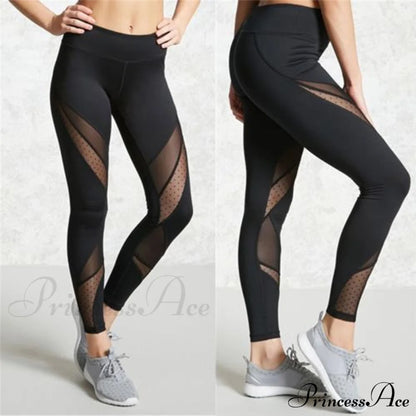 Hot Fashion Mesh Patchwork Leggings