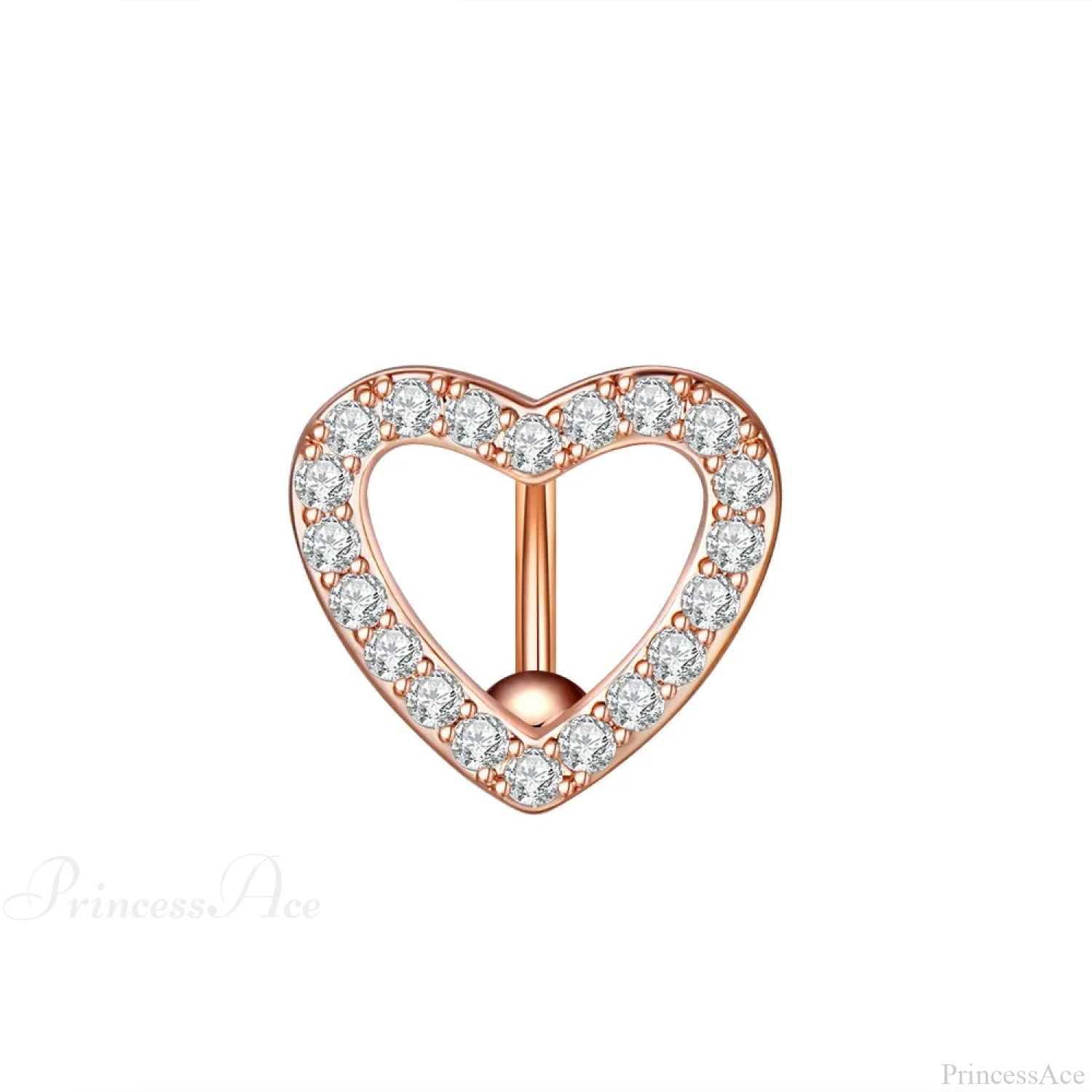 Inverted Love Medieval Golden 14G Stomach Hoop red2