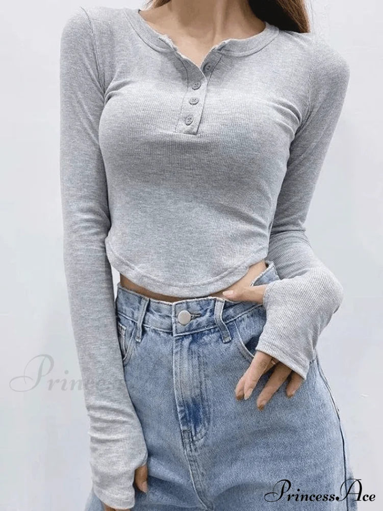 Irregular Lace Graceful Corset Top Gray / S Tops&Tees