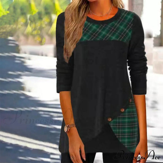 Casual Patchwork Irregular Blouse Black best Best Sellings clothes Plus Size Sale tops Topseller