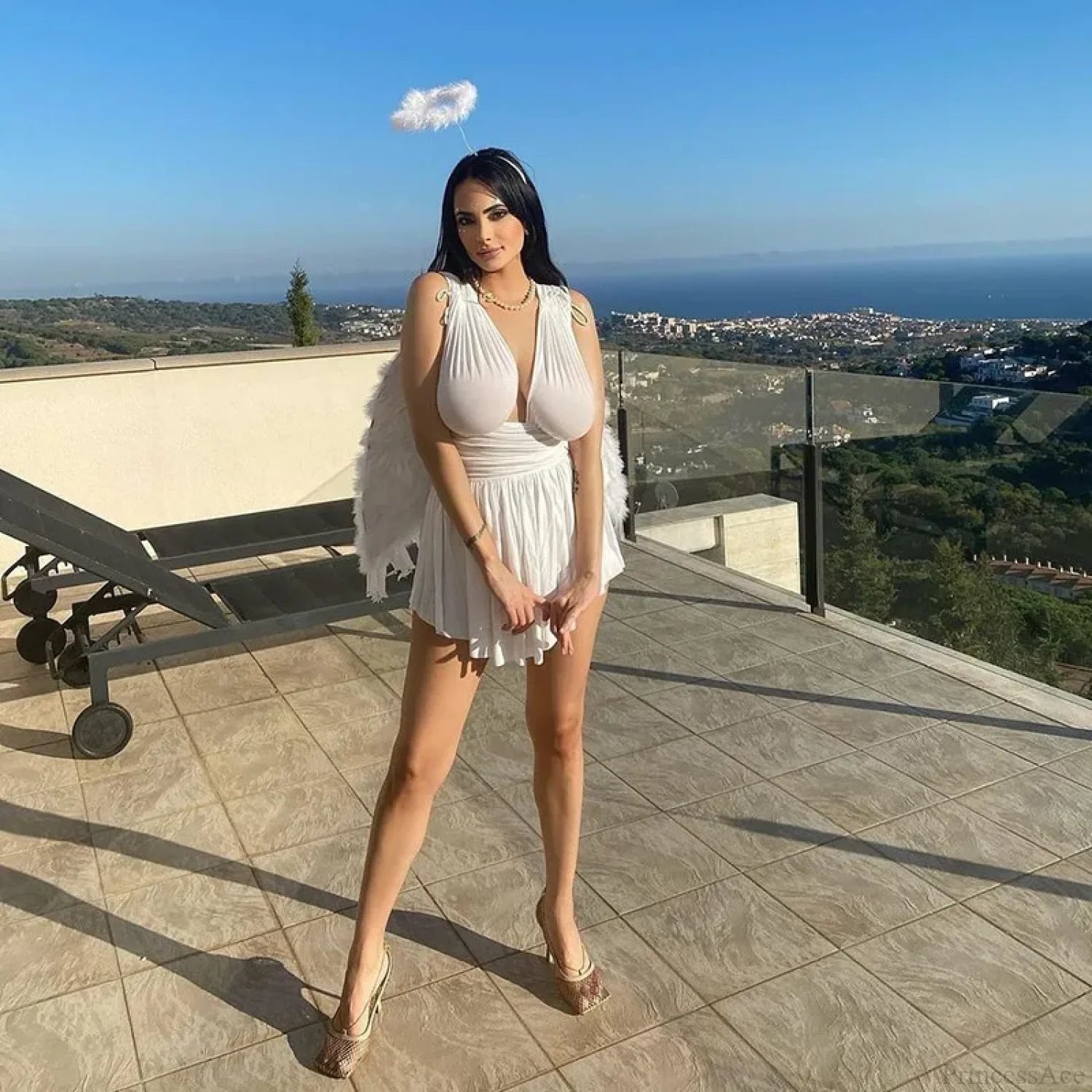 Irregular Tie-Up Mini Dress minidress-250223